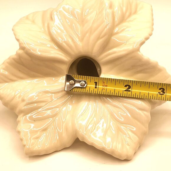 Vtg Epergne Wedding Bouquet Holder White Ceramic Floral Bridal Flower Vase *PICS - Picture 5 of 9